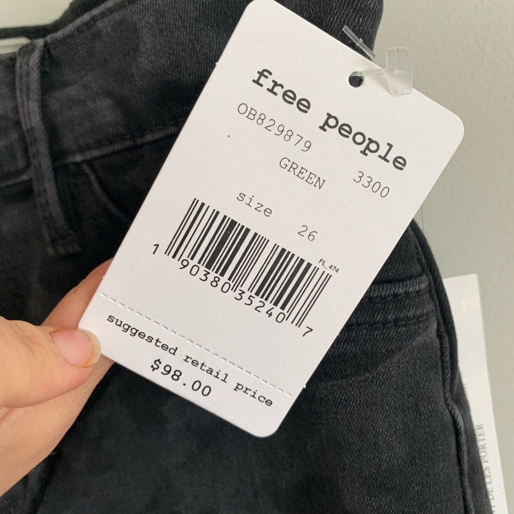 free people high waisted olive camo skinny jean 26 - Picture 6 of 9